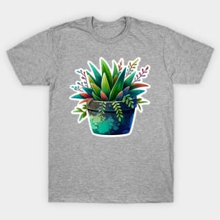 Watercolor plant sticker T-Shirt